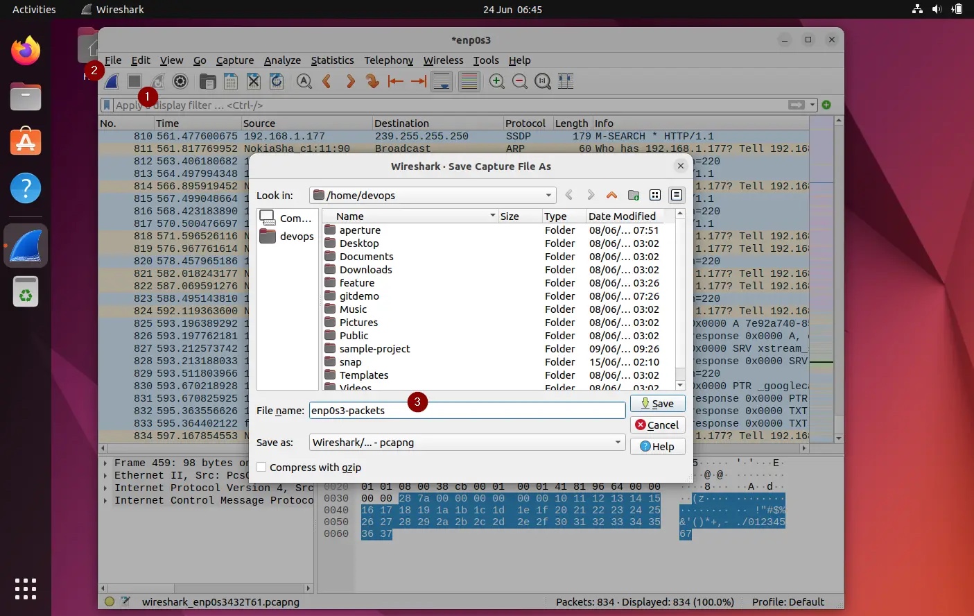  Ubuntu 22.04 װúʹ Wireshark